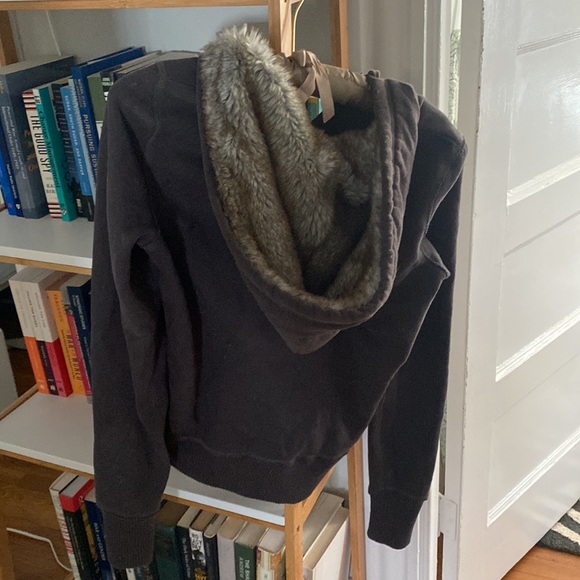 Abercrombie Y2K fur hooded hoodie - Picture 3 of 3